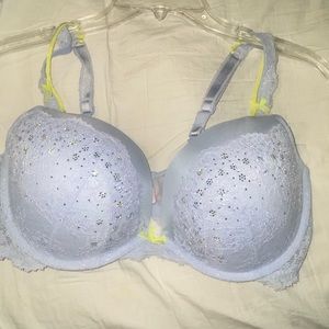 Victoria’s Secret bra dream angel push-up 38D light blue, sparkly used
